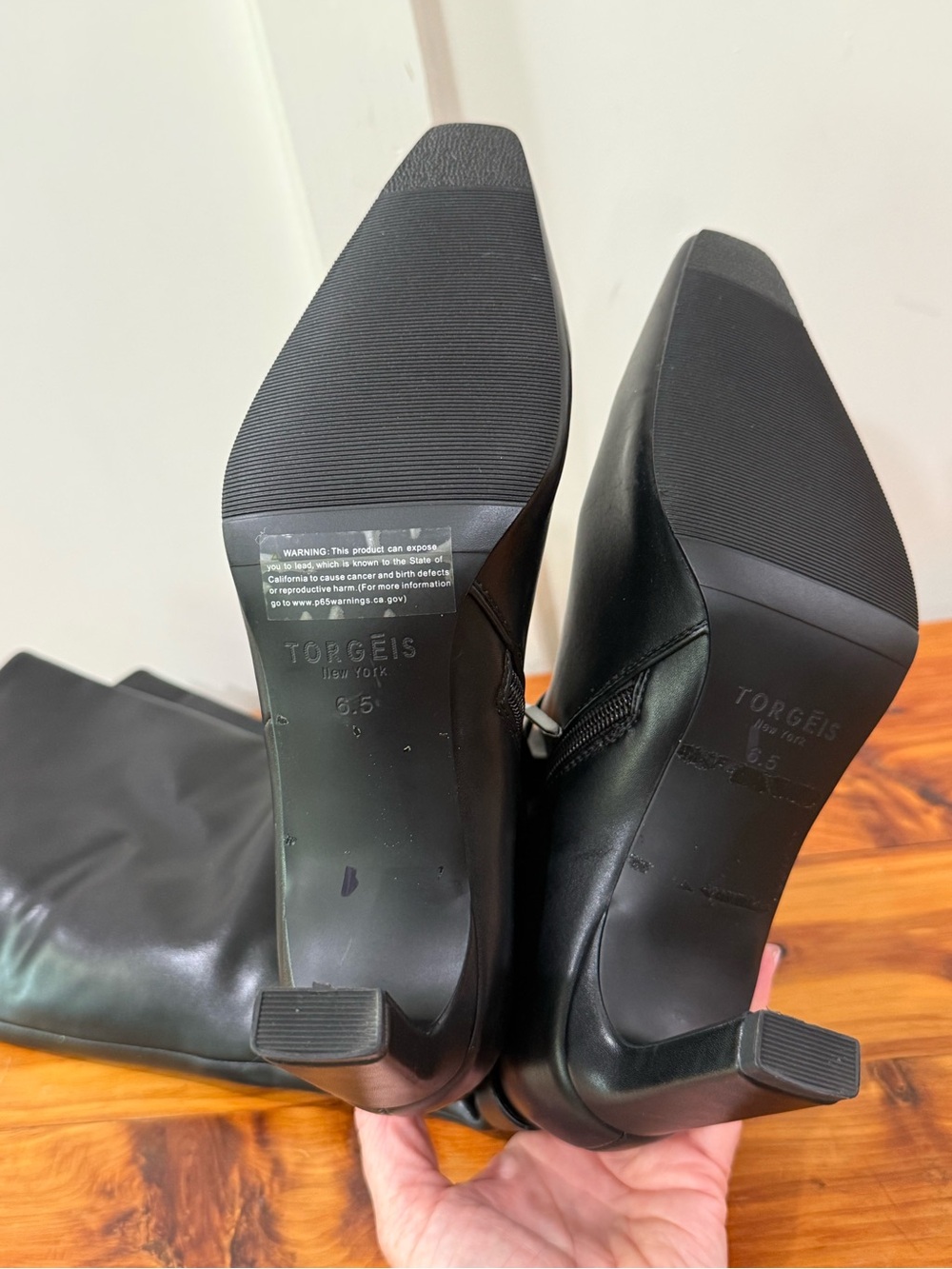 NWOT Torgeis Women's Carlotta Tall Black Boots - Picture 3 of 5